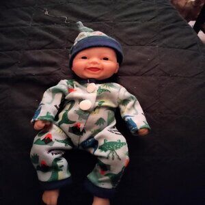 🆕7 Inch Full Body Silicone Black Baby Doll Boy Dave Mini Newborn Baby Dolls